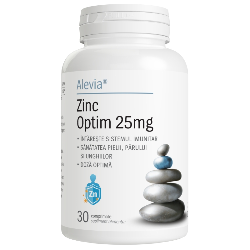 Zinc Optim, 25 mg, 30 comprimate, Alevia